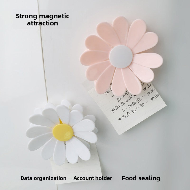 Daisy Flower Magnetic Food Bag Clips – Decorative Sealing Clips - BsBuy