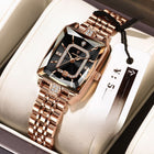 Swiss Brand Square Women's Watch Waterproof Mechanical