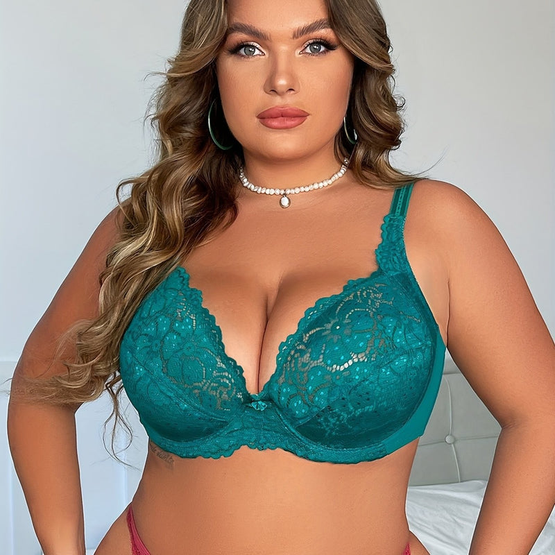 Bra lace gathering comfortable bra plus size underwear - BsBuy