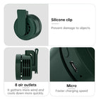 Outdoor Clip-On Fan for Camping & Fishing – Portable Bladeless Neck Fan, USB Rechargeable Belt Fan for Hiking & Travel - BsBuy