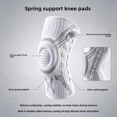 Adjustable Knee Support Brace — Spring & Silicone Stabiliser - BsBuy