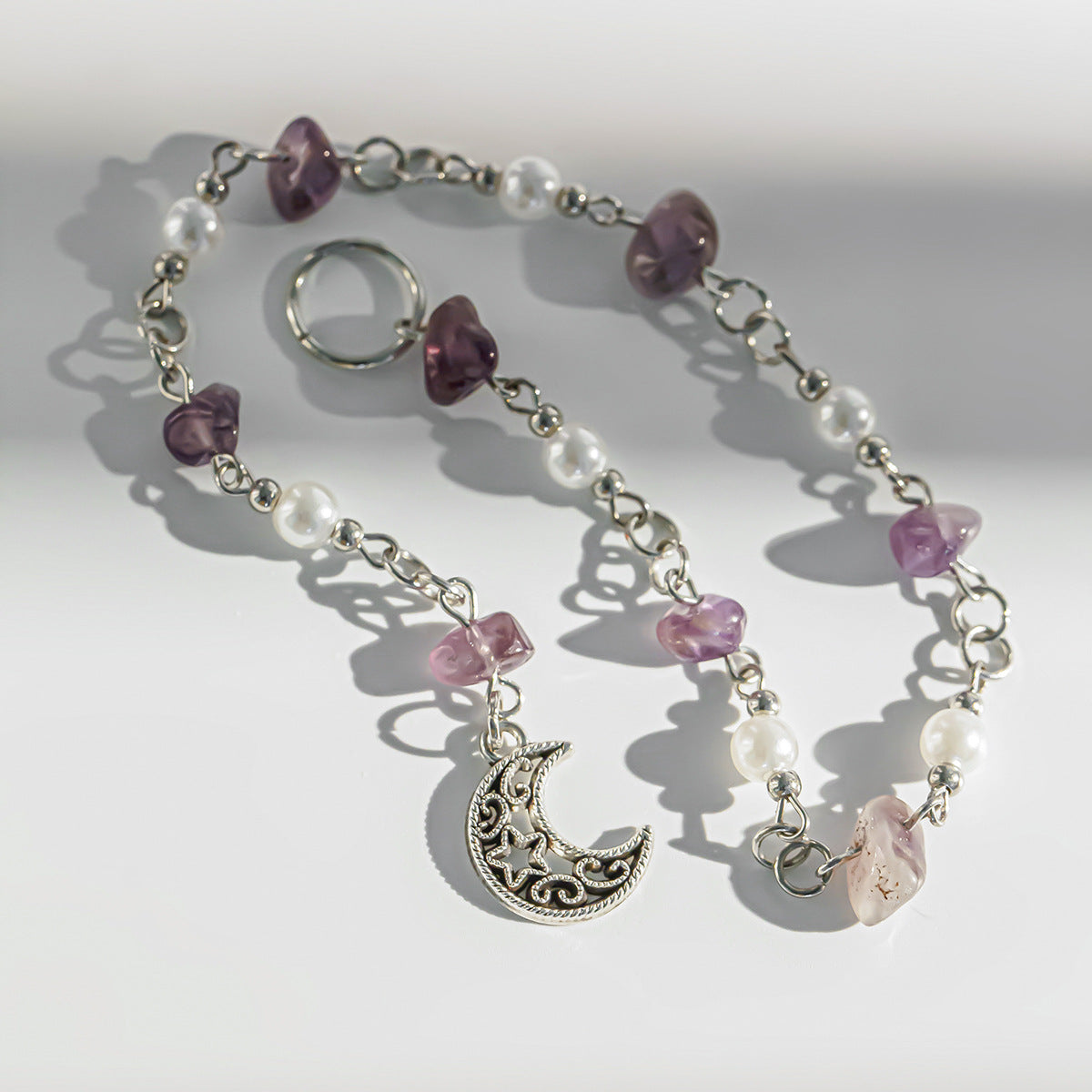 Colourful Gravel Braided Hair Accessory — Tassel Headpiece with Silver Alloy & Wax Cord - BsBuy