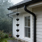 Metal Lotus Rain Chain for Gutters, 8.5ft Decorative Downspout Extension, Garden Outdoor Water Feature, Rust Resistant - BsBuy
