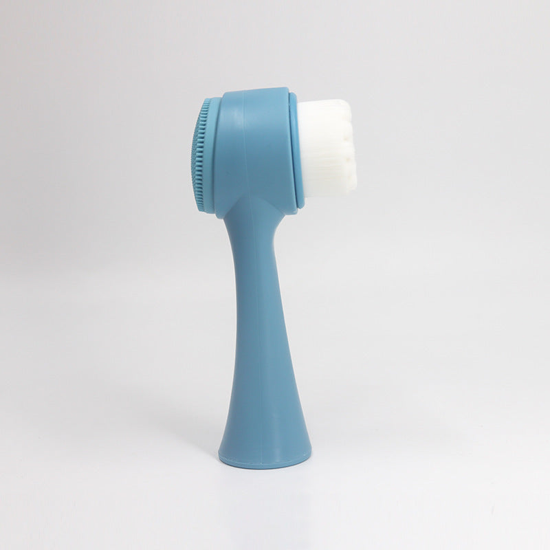 Facial Cleansing Brush – Double-Sided Soft Bristle Silicone - BsBuy