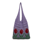 New Flower Bag Tulip Bag Retro Knitted Bag Handbag Shoulder Bag Woolen Bag for Women - BsBuy
