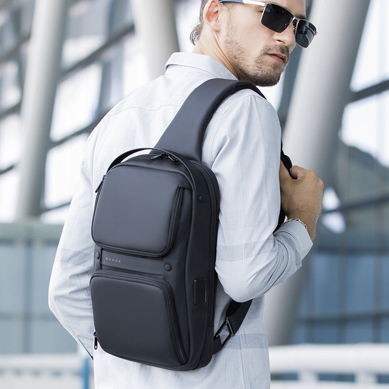 Men's Bag Chest Bag Korean Version Diagonal Bag Shoulder Bag Casual Men's Chest Bag Sling Bag - BsBuy