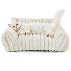 Luxury Pet Sofa Bed with Removable Washable Cover – All-Season Rabbit Fur Plush Dog Bed - BsBuy