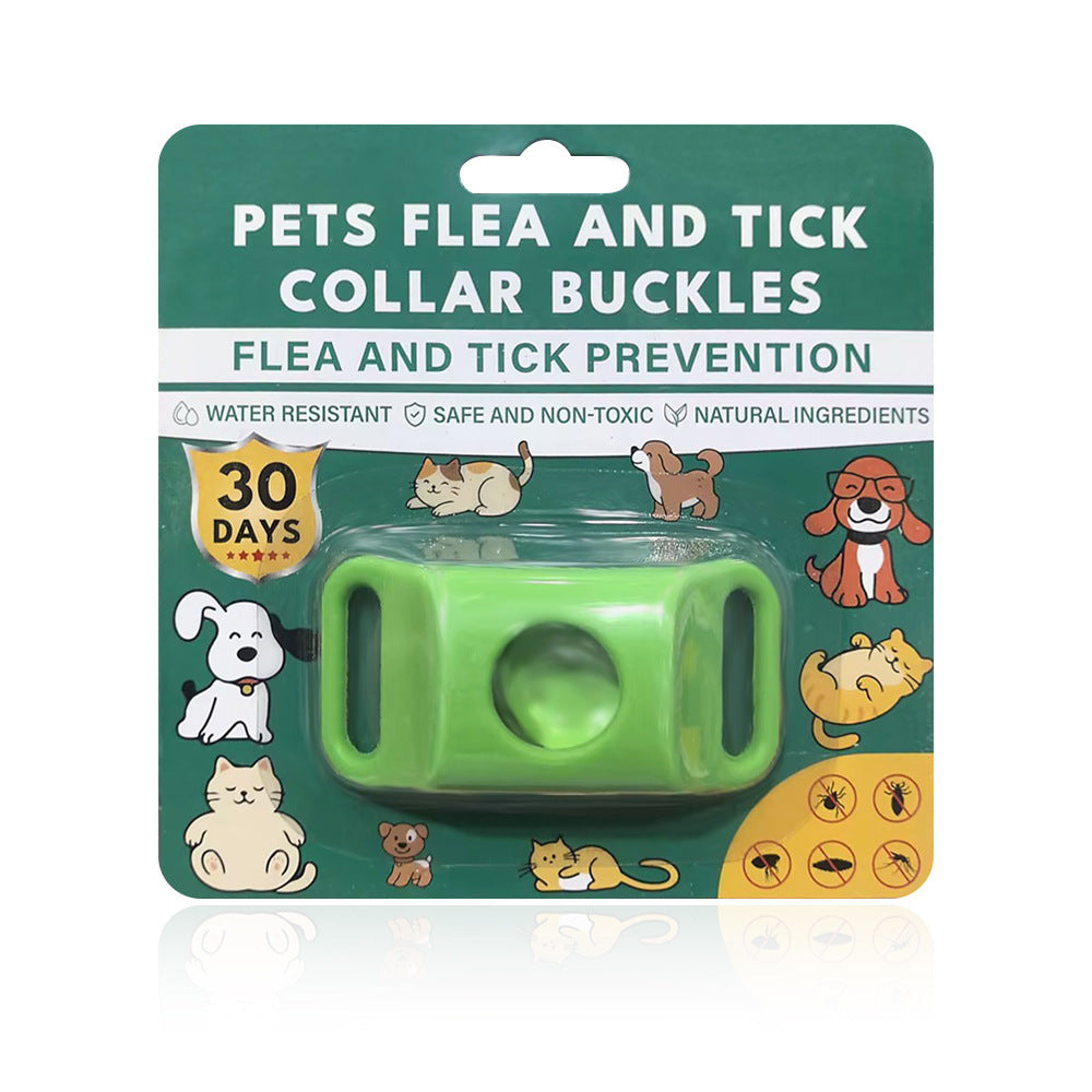 Pet Cat Dog Flea and Tick Prevention Silicone Collar with Insect Repellent Tag, Anti-Flea and Anti-Tick - BsBuy