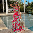 High-Waist Bikini Two-Piece Swimsuit with Beach Vacation Skirt Set for Women - BsBuy