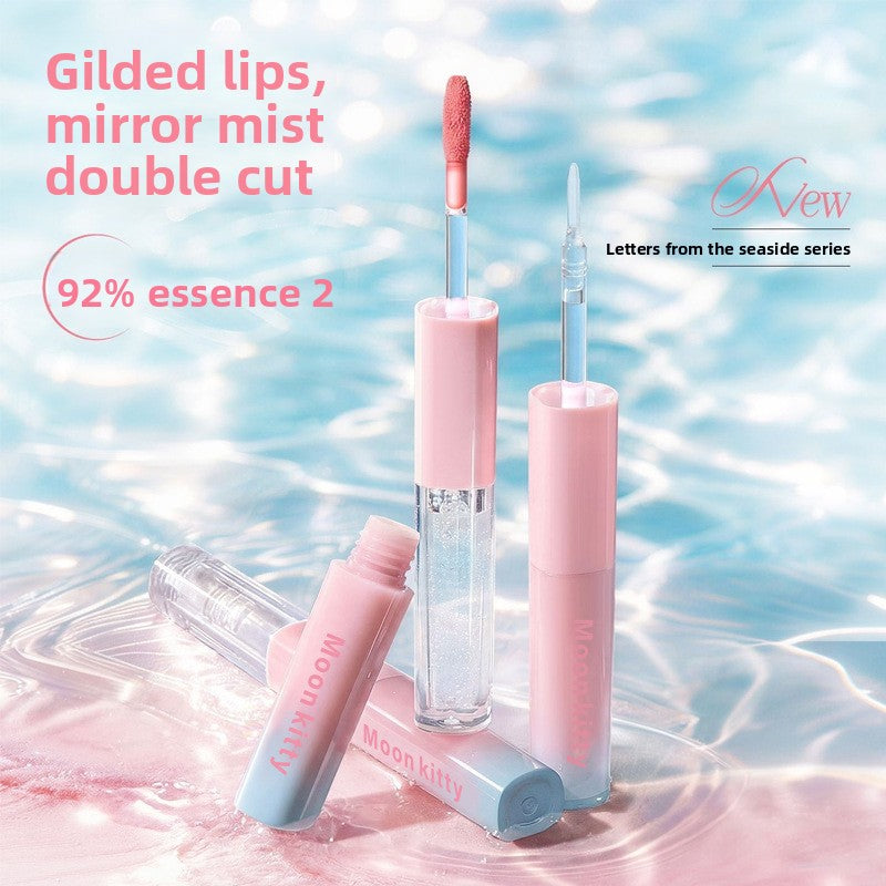 Dual-ended lip gloss with mirror-like shine and non-transfer formula - BsBuy