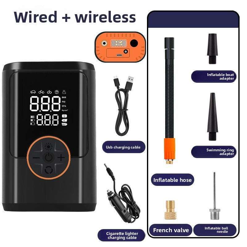 Portable Digital Car Tyre Inflator – Wireless Charging & Power Bank - BsBuy