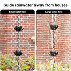 Metal Lotus Rain Chain for Gutters, 8.5ft Decorative Downspout Extension, Garden Outdoor Water Feature, Rust Resistant - BsBuy
