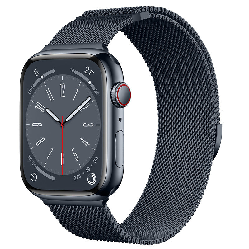 Compatible with Apple Watch, Two-Section Half-Circle Magnetic Milanese Steel Band for iWatch 11, Apple Watch Strap - BsBuy