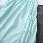 Fresh Mint Color Sleeveless Cotton Cool-Feeling A-Line Princess Dress - BsBuy