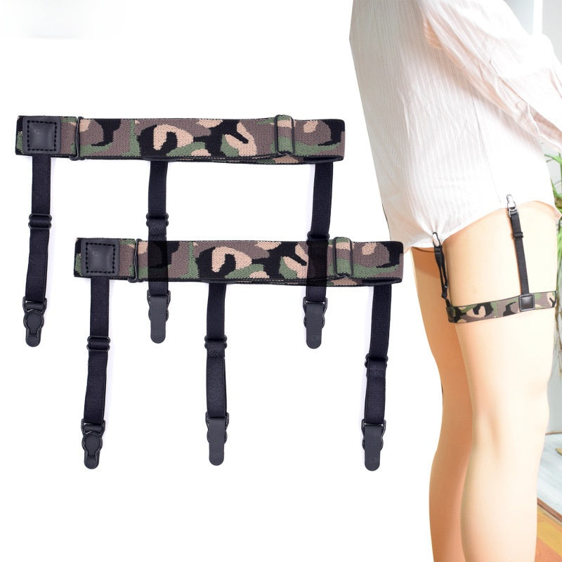 Adjustable Shirt Garter & Anti-Slip Clips | Men & Women | 6-Clip Set - BsBuy