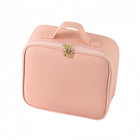 LED Makeup Bag with Mirror – Large Capacity Travel Cosmetic Organiser | PU Leather | Pink & Black - BsBuy