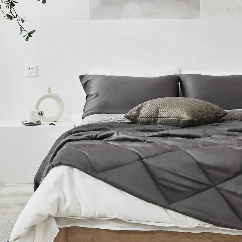 Bamboo Fibre Cooling Quilt | Breathable Summer Duvet | 7 Colours & 3 Sizes - BsBuy