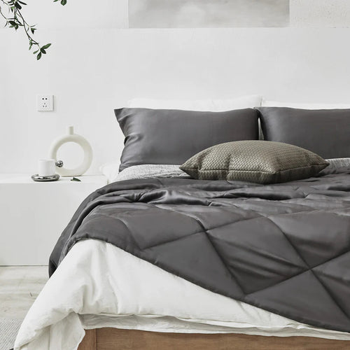 Bamboo Fibre Cooling Quilt | Breathable Summer Duvet | 7 Colours & 3 Sizes - BsBuy
