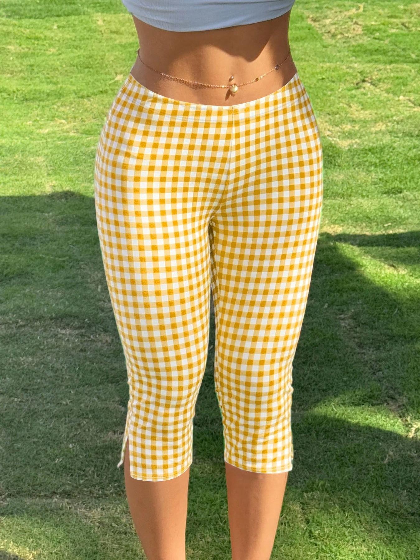 Women's Slim-Fit Cropped Sports Pants – Y2K Street & Gym Leggings - BsBuy