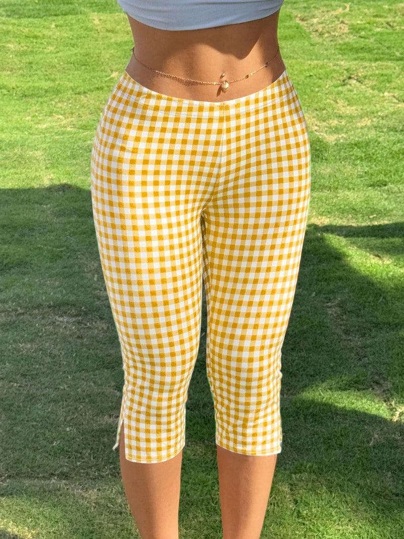 Women's Slim-Fit Cropped Sports Pants – Y2K Street & Gym Leggings - BsBuy
