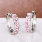 Chic Copper Zircon Stud Earrings for Women — Geometric Oval Sparkle | Gold, Silver, Pink & Multicolour - BsBuy