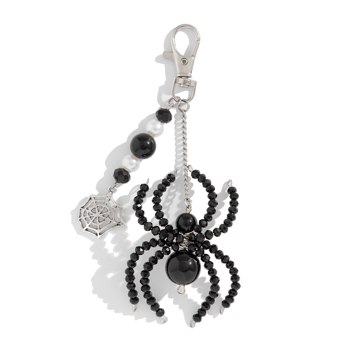 Sunflower Crystal Keychain Set — 3-Piece Pearl, Spider & Floral Accessory Collection - BsBuy