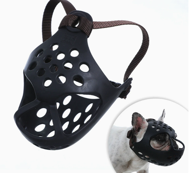 Soft Rubber Short-Muzzle Dog Muzzle – For Bulldogs, Pugs & Flat-Faced Breeds - BsBuy