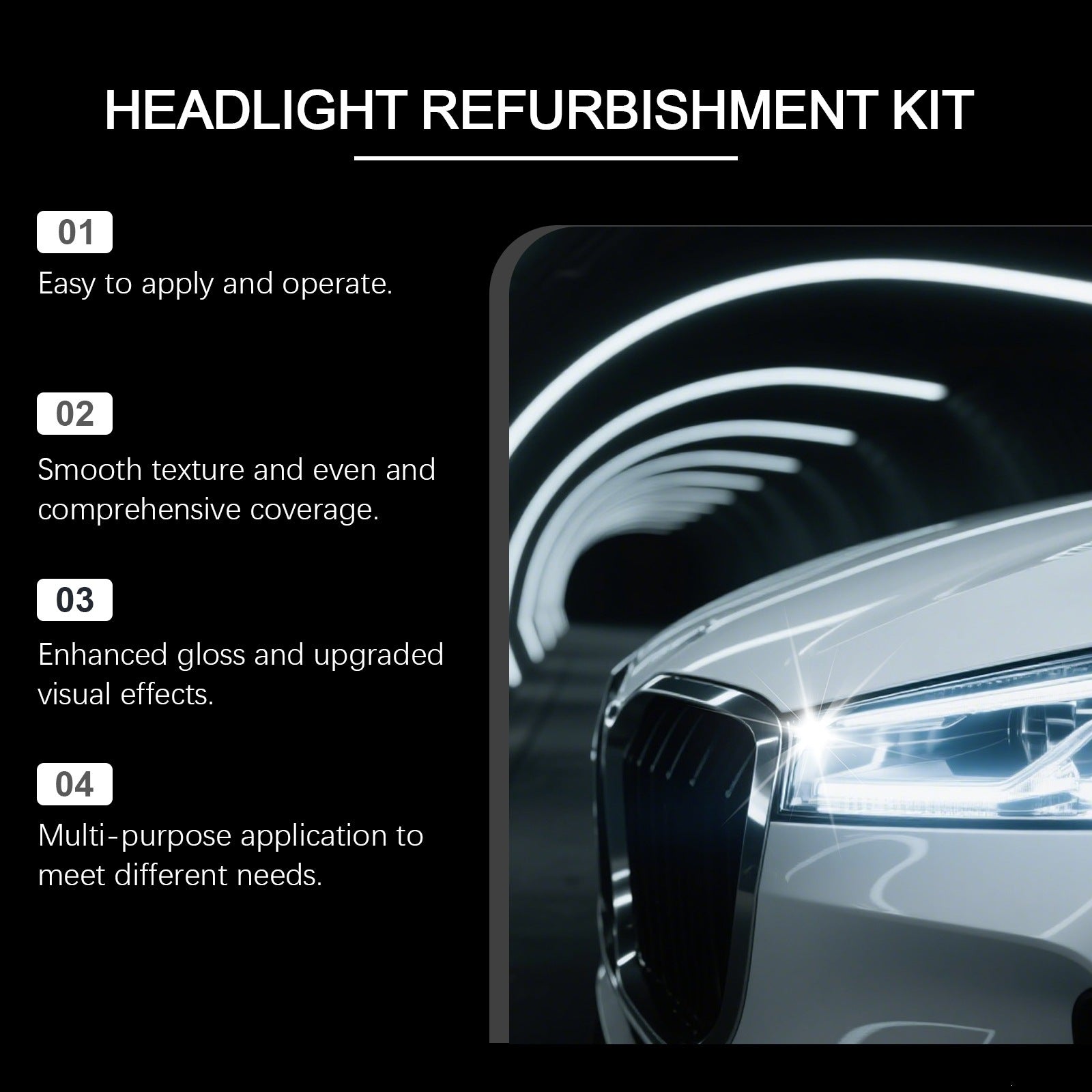 Homonth Car Headlight Restoration Kit with UV Protective Coating - BsBuy