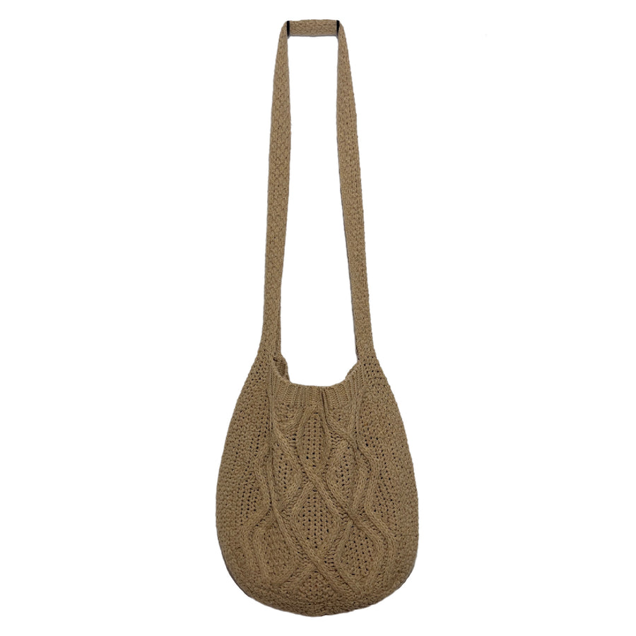 New Bag Knitted Bag Messenger Bag Solid Color Tote Bag Twist Bag Retro Bag Women's Bag Trend - BsBuy