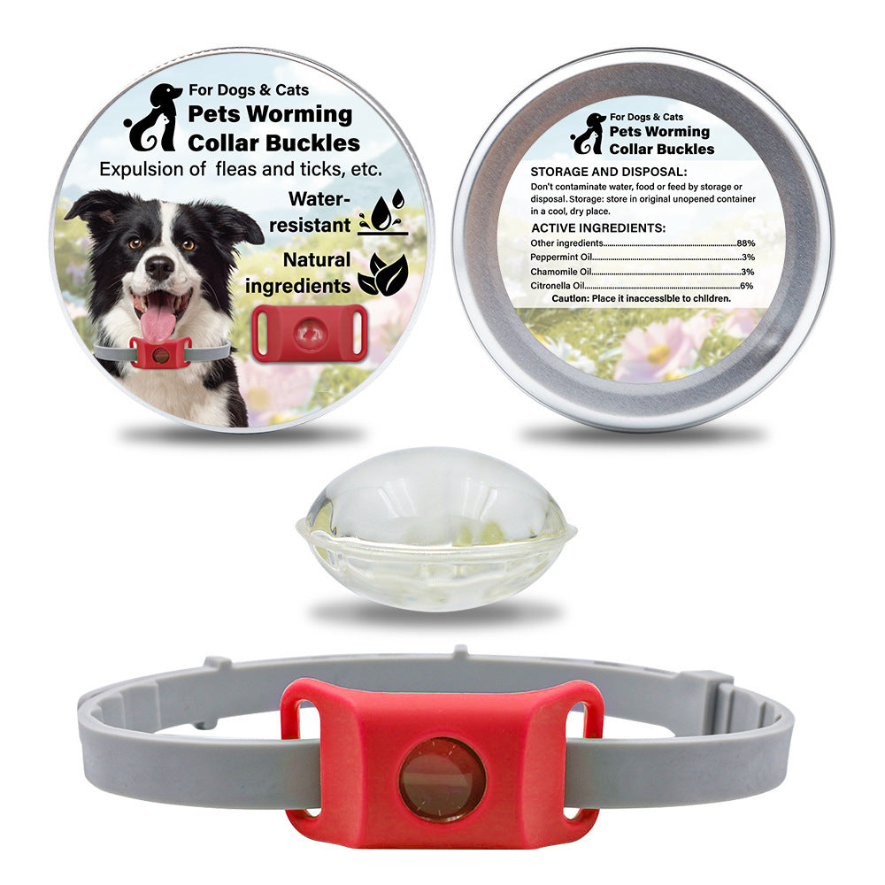 Pet Cat Dog Flea and Tick Prevention Silicone Collar with Insect Repellent Tag, Anti-Flea and Anti-Tick - BsBuy