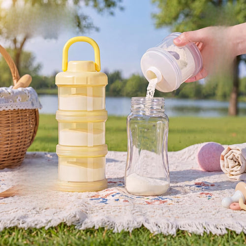 Baby Milk Powder Storage Box — 3-Layer Portable Formula Dispenser - BsBuy