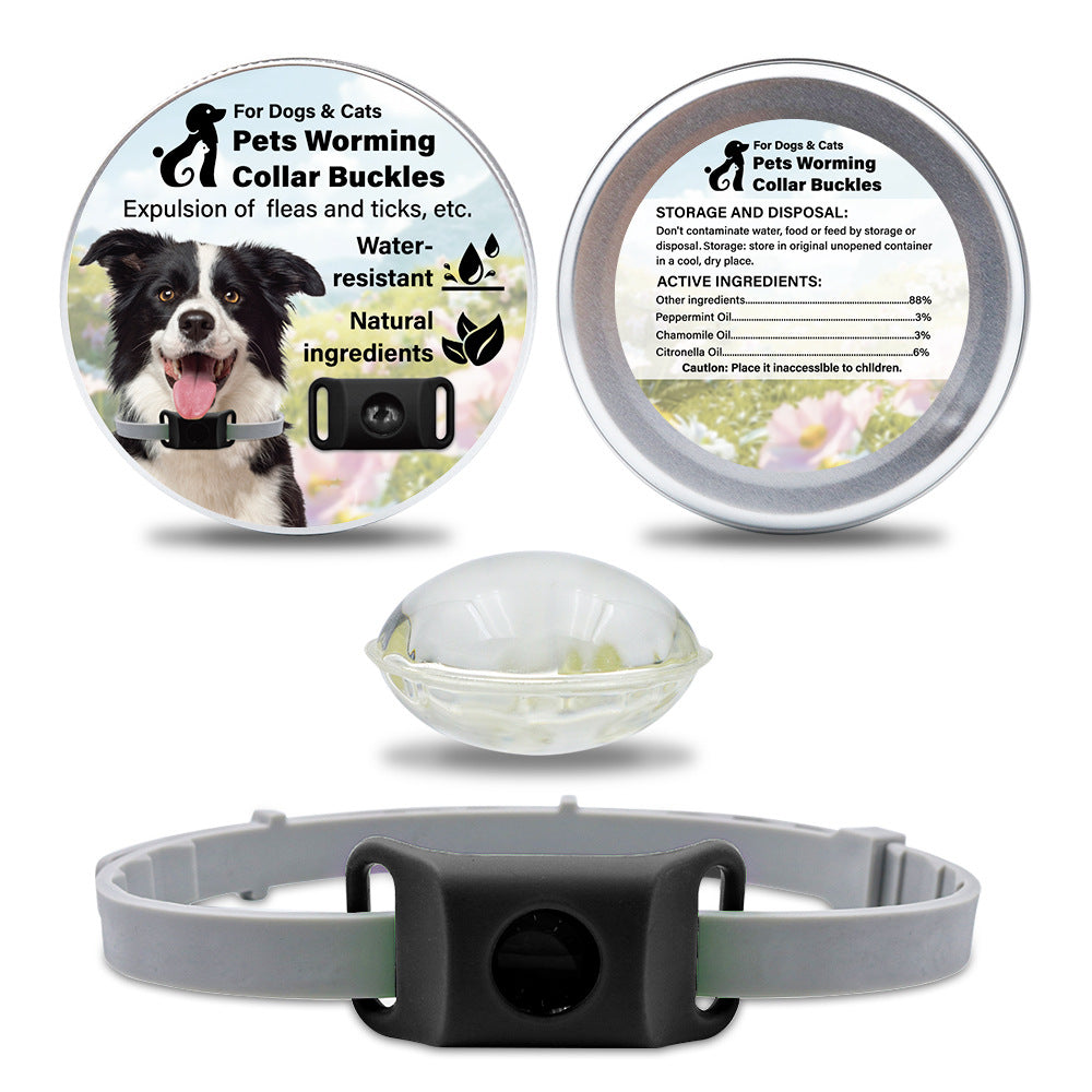 Pet Cat Dog Flea and Tick Prevention Silicone Collar with Insect Repellent Tag, Anti-Flea and Anti-Tick - BsBuy