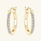 0.4 Carat Moissanite Huggie Earrings — S925 Sterling Silver | D Colour VVS1 | Gold & Silver - BsBuy