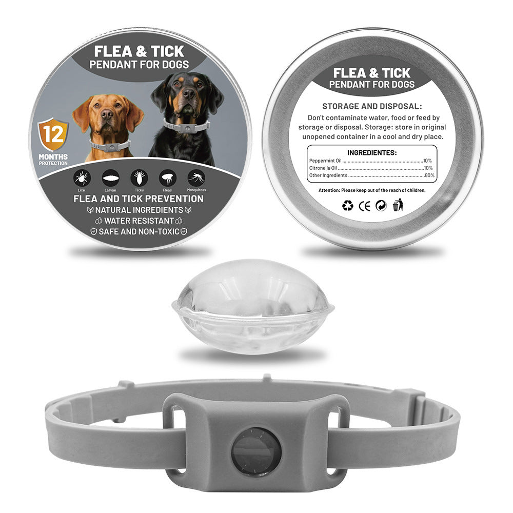 Pet Cat Dog Flea and Tick Prevention Silicone Collar with Insect Repellent Tag, Anti-Flea and Anti-Tick - BsBuy