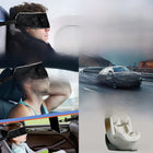 Decompression Headband – Soft Velvet Pressure Relief Eye Mask & Travel Headband | Black & Grey