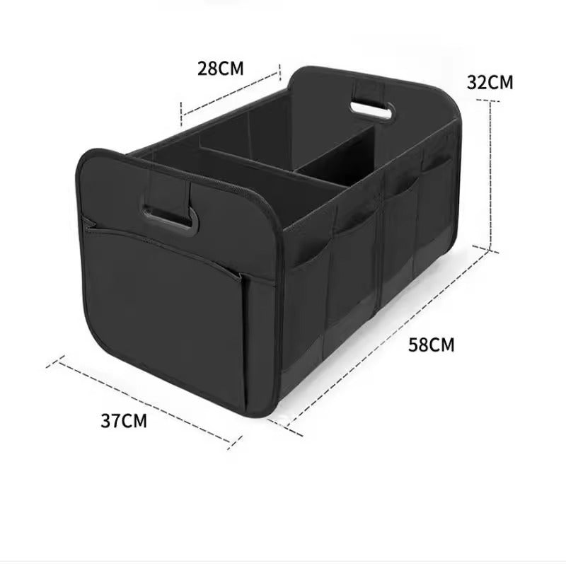 Foldable Oxford Cloth Car Boot Organiser – 60–70L Large Capacity Storage Box | 5 Colours - BsBuy