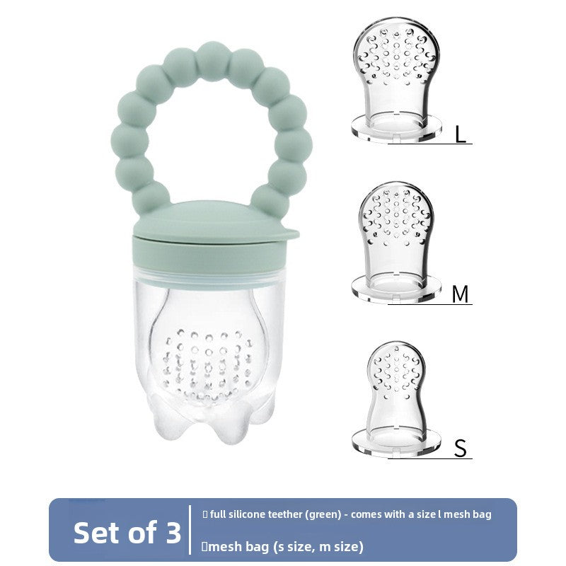 Baby Silicone Fruit Feeder & Teething Pacifier — Safe Food-Grade Soother for 0–3 Years - BsBuy