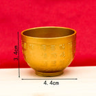 Copper Wine Cup Set - Large, Medium, Small - Pure Brass Antique Stemmed Cup for Offering, Feng Shui God of Wealth, Water Cup - BsBuy