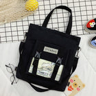 New Canvas Transparent Bag Student Canvas Bag Female Messenger Printed Canvas Bag Shoulder Bag Messenger Bag - BsBuy