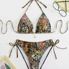 Double tie bikini split swimsuit - BsBuy