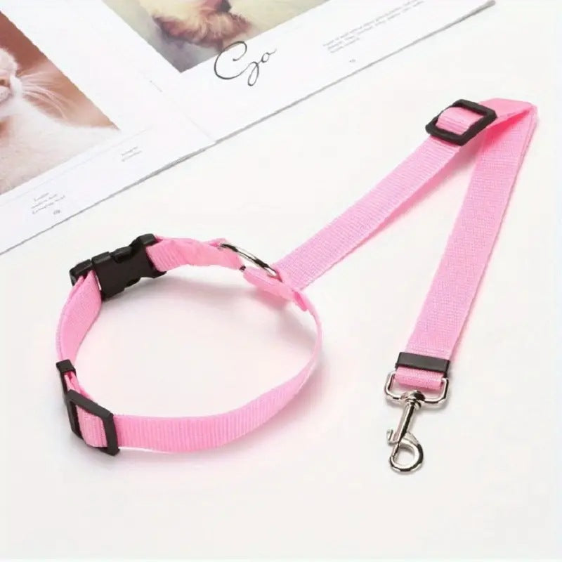 Pet Car Safety Belt & Dog Rear Seat Harness – Adjustable Nylon Lead - BsBuy
