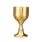 Copper Wine Cup Set - Large, Medium, Small - Pure Brass Antique Stemmed Cup for Offering, Feng Shui God of Wealth, Water Cup - BsBuy