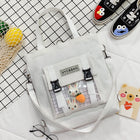 New Canvas Transparent Bag Student Canvas Bag Female Messenger Printed Canvas Bag Shoulder Bag Messenger Bag - BsBuy