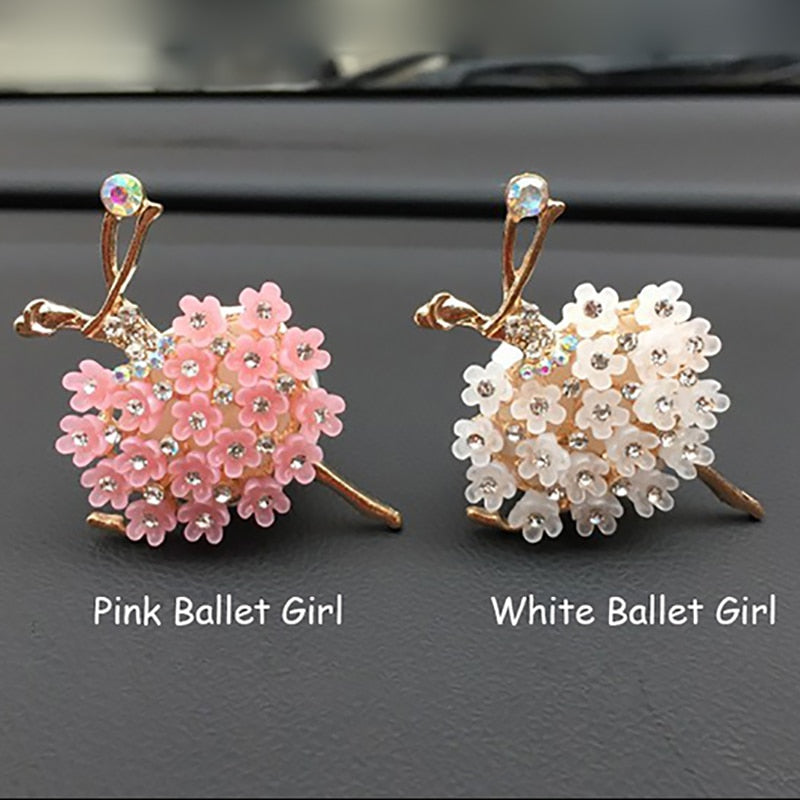 Car Aroma Diffuser Fragrance For Car Flavoring Air Fresheners Auto Perfume Car Smell Vent Clip Ballet Bling Car Accessory Girls - BsBuy