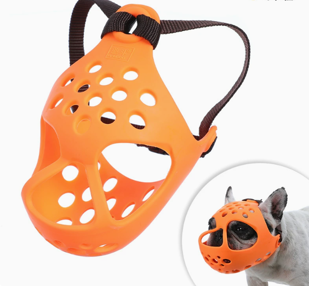 Soft Rubber Short-Muzzle Dog Muzzle – For Bulldogs, Pugs & Flat-Faced Breeds - BsBuy