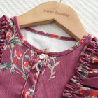 Ruffle Floral Long Sleeve Pullover Dress for Girls Casual Chic Children's Dress - BsBuy