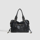 French retro motorcycle bag, single shoulder crossbody bag, tote bag, large capacity bag for women, washed bag - BsBuy