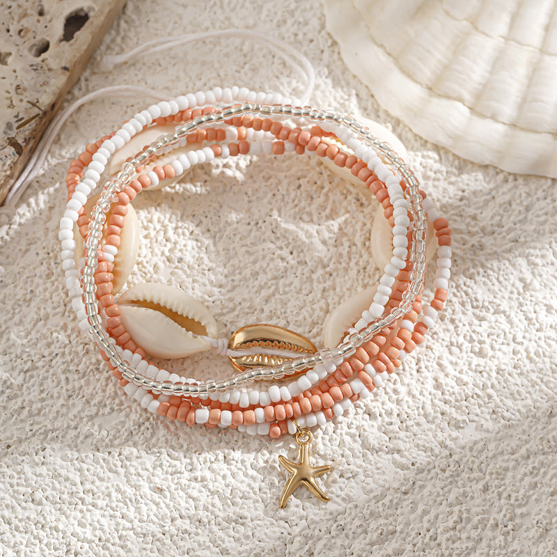 Mermaid Princess Shell Beads Waist Chain Beach Ocean Wind Waist Chain Starfish Body Chain - BsBuy