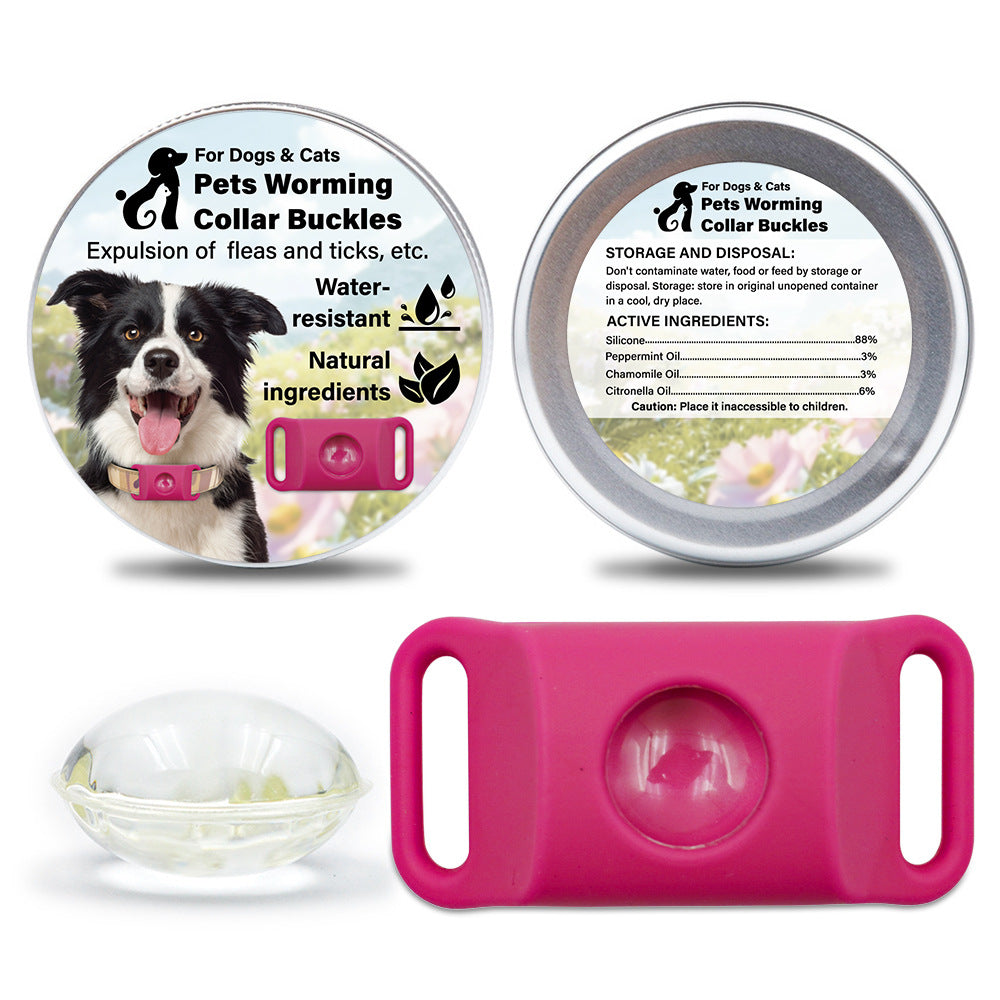 Pet Cat Dog Flea and Tick Prevention Silicone Collar with Insect Repellent Tag, Anti-Flea and Anti-Tick - BsBuy
