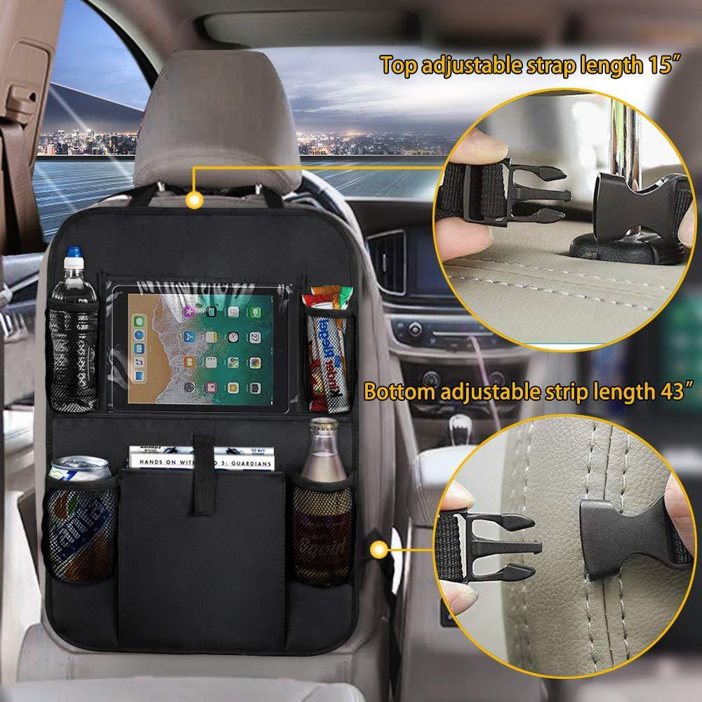 Car Rear Seat Anti-Kick Storage Bag — Multi-Functional Organiser | Black - BsBuy